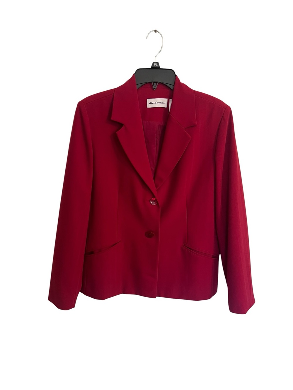 Alfred Dunner Classic Red Long Sleeved 2-Button Front Blazer Size 10